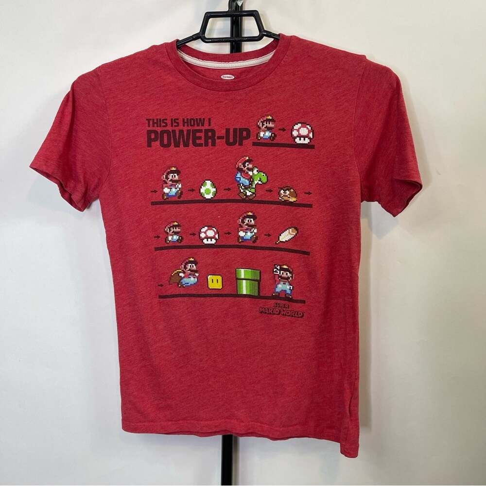 Super Mario Red Short Sleeve Shirt XL Boys